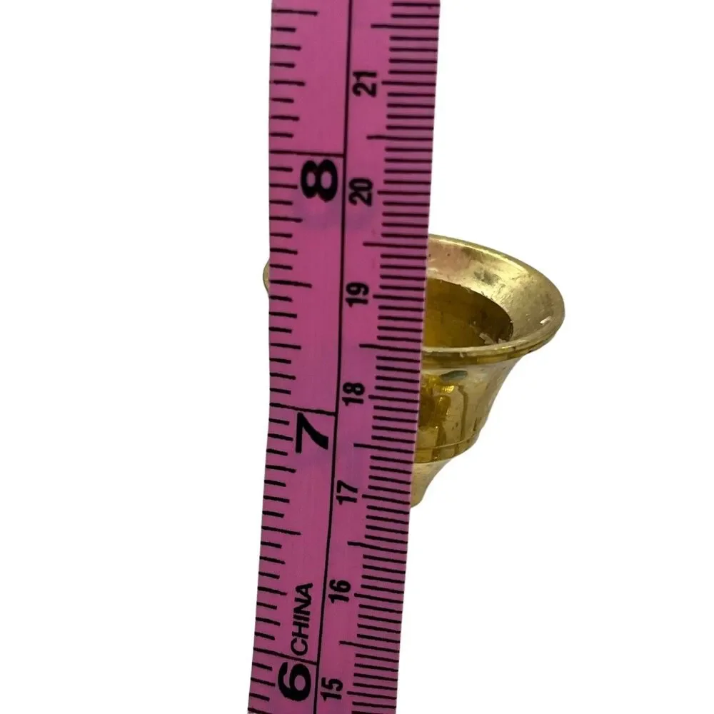 Brass Candlestick Holders Graduated Set of Seven Vintage Wedding Mantle Holiday
